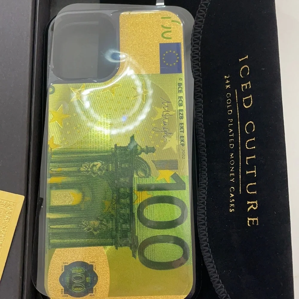 NWTS 24k Gold Plated IPhone 12 Case with box & authentication card